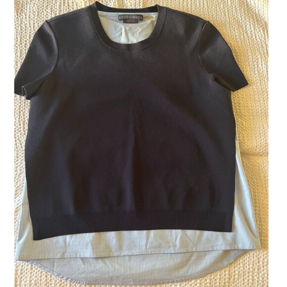 Alice + Olivia Iva Navy Top Size XS - Picture 1 of 4